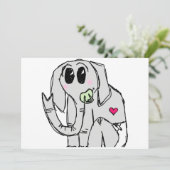 baby olifant kaart (Staand voorkant)