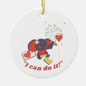 Baby olifant keramisch Ornament (Voorkant)