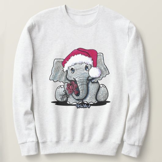 Baby Olifant Kerst Hoodie Trui (Design voorkant)