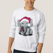 Baby Olifant Kerst Hoodie Trui (Voorkant)
