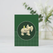 Baby olifant & kikker briefkaart (Staand voorkant)