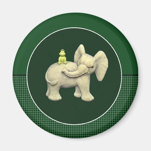 Baby olifant & kikker magneet (Voorkant)