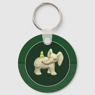 Baby olifant & kikker sleutelhanger