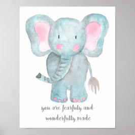 Baby Olifant Kinderkamer Muur Kunst Poster