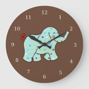 Baby Olifant Kinderkamer Muurklok Cadeau Grote Klok