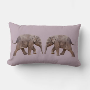 Baby Olifant Kussen (Stoffig Roze)