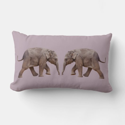 Baby Olifant Kussen (Stoffig Roze) (Voorkant)