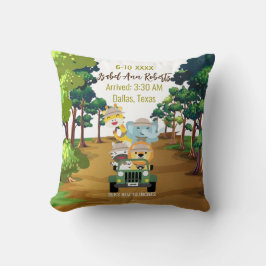 Baby Olifant Leeuw Jungle Zebra Giraffe Safari Kussen