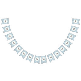 Baby Olifant Lichtblauw Verjaardag Vlaggetjes