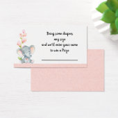 Baby Olifant Luier Raffle invoegen Visitekaartje (Bureau)