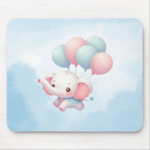 baby olifant met ballonnen muismat