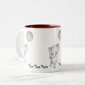 Baby olifant met ballonvaardige mok (Voorkant links)