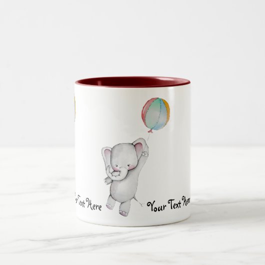 Baby olifant met ballonvaardige mok (Center)