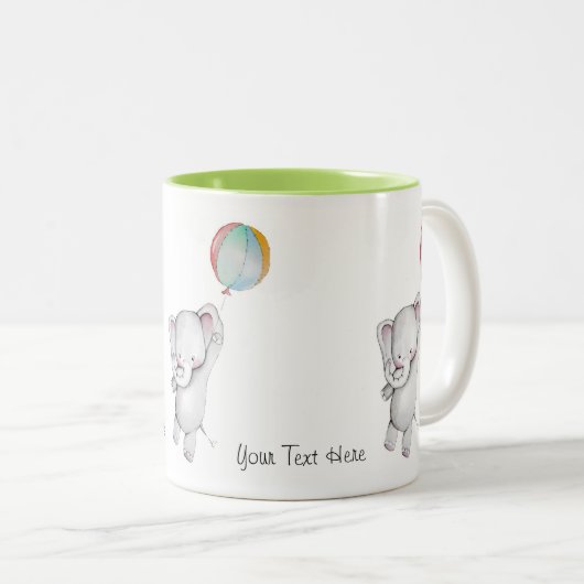 Baby olifant met ballonvaardige Mok (Voorkant rechts)