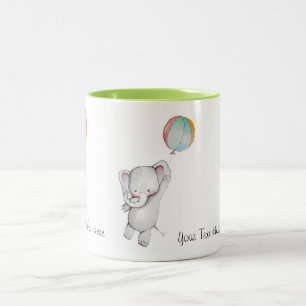 Baby olifant met ballonvaardige Mok