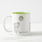 Baby olifant met ballonvaardige Mok (Links)