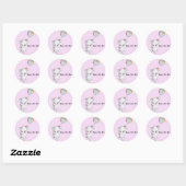 Baby Olifant met Balloon Roze Stickers (Vel)