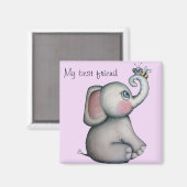 Baby Olifant met Bee Beste Vriendmagneet Magneet (Voorkant / Achterkant)