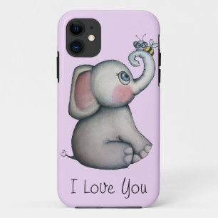 Baby olifant met bijen iPhone 5 Hoesje Roze