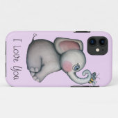 Baby olifant met bijen iPhone 5 Hoesje Roze (Achterkant (horizontaal))