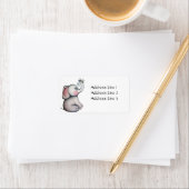 Baby Olifant met bijenadreslabel Etiket (Insitu)