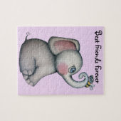 Baby olifant met bijenpuzzel legpuzzel (Horizontaal)