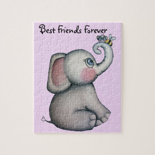 Baby olifant met bijenpuzzel legpuzzel (Verticaal)