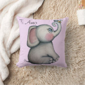 Baby olifant met bijenroze piloot kussen (Deken)