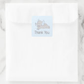 Baby olifant met blauw potlood Sticker (Tas)