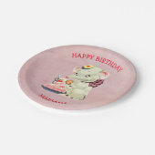 Baby Olifant met boog Papieren Bordje (Gekanteld)