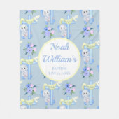 Baby olifant met cross-dove Personal baptisme Fleece Deken (Voorkant)