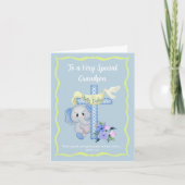 Baby olifant met dwars- en dove Kaart (Voorkant)