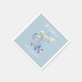 Baby olifant met dwars- en dovenblaasjes servet (Hoek)