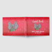 Baby olifant met gras en bloem gastenboek (Volledig)