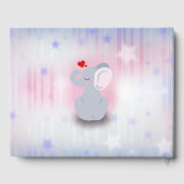 Baby olifant met hart gastenboek (Achterkant)