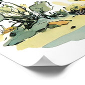 Baby Olifant met Koningsvlinder Vleugel Oren Poster (Hoek)