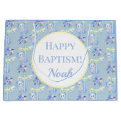 Baby olifant met kruising Happy Baptisme Groot Cadeauzakje (Voorkant)