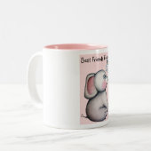 Baby olifant met Mok van bijenvriendschap (Voorkant links)