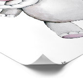 Baby olifant met Poster op ballon (Hoek)