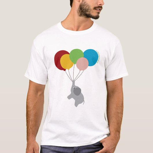 Baby olifant met Shirt van ballonnen (Voorkant)