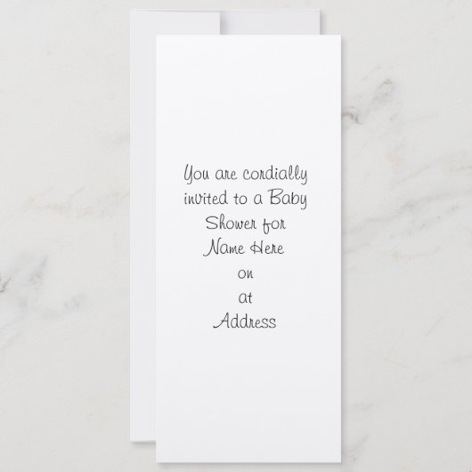 Baby olifant met uitnodiging voor ballonvaardig Ba (Achterkant)