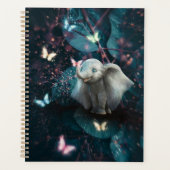 Baby olifant met vlinders ontwerper. planner (Voorkant)