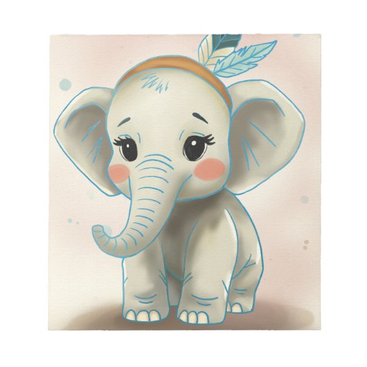 Baby Olifant Notitieblok (Voorkant)