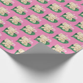 Baby olifant op Leaf Cadeaupapier (Hoek)