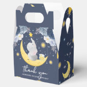 Baby Olifant op Maan Verjaardag I Baby shower Bedankdoosjes (Geopend)