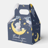 Baby Olifant op Maan Verjaardag I Baby shower Bedankdoosjes (Voorkant Zijde)