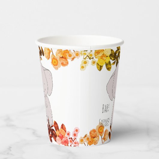 Baby Olifant Papieren Bekers (Rechts)