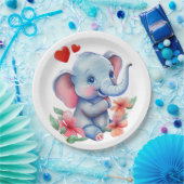 Baby Olifant  Papieren Bordje (Feest)