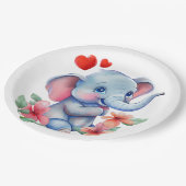 Baby Olifant  Papieren Bordje (Gekanteld)