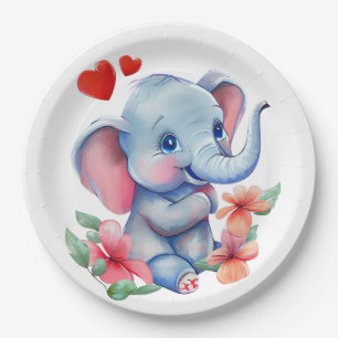 Baby Olifant  Papieren Bordje